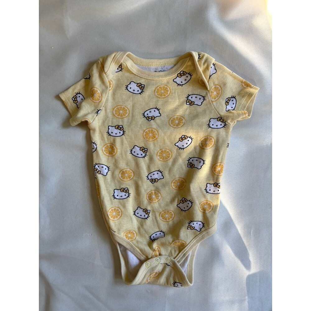 Sanrio Hello Kitty Lemon Print Baby Bodysuits Size 24 Months Kawaii Baby Fashion